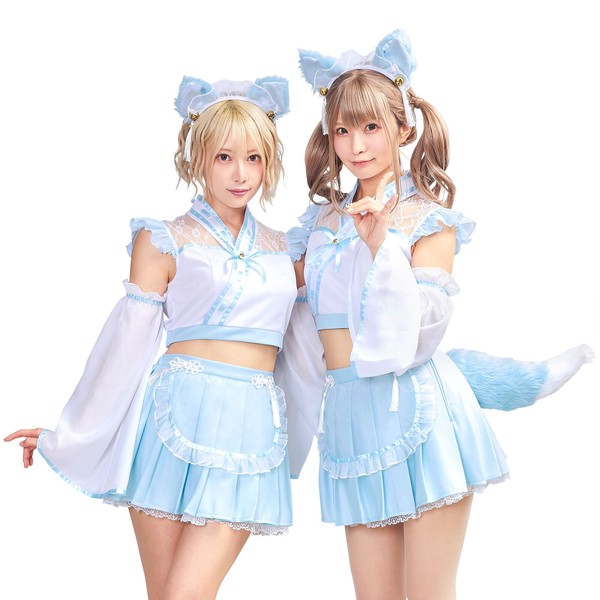 SugarWhip 狐巫女メイド 水色