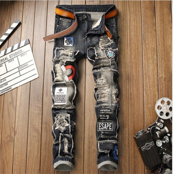 メンズジーンズ 快適 バイクジーンズ 個性化 メンズファッション BYMA806