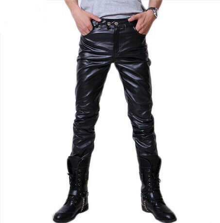 メンズレザーパンツ 光沢 快適 メンズファッション YMA1148