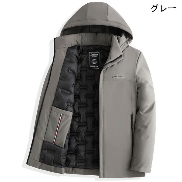 アウター 厚手 フード付き 冬 無地 快適 メンズファッション YMA2926