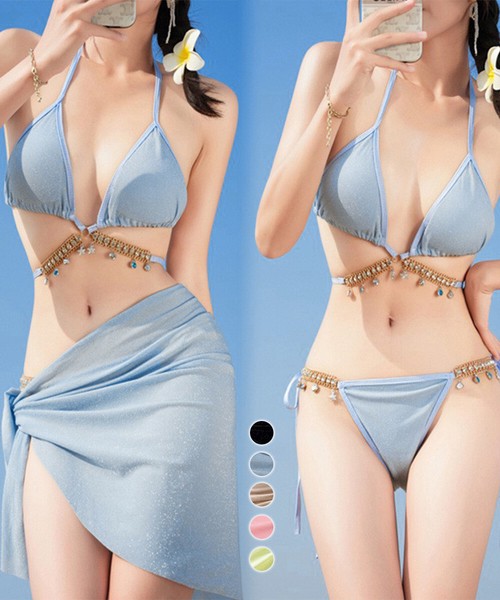 ビキニ セクシー水着3点セットレディース