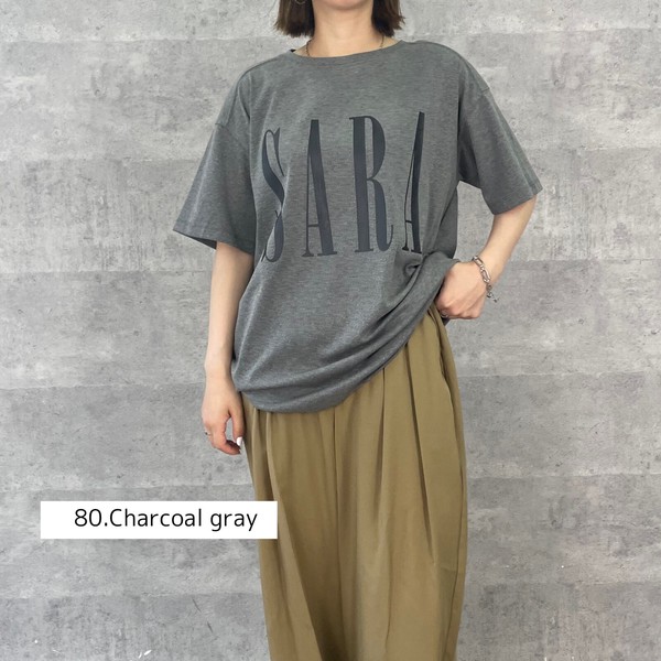 【AnnaKerryアンナケリー85242955】"SARA"フライスTシャツ「2024初秋物新作」