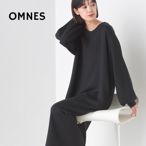 【再入荷】ソフトダンボールニット ボリューム袖 ワンピース 長袖