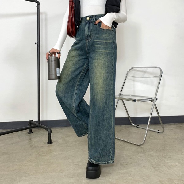 【2024新作】デニムストレートパンツ