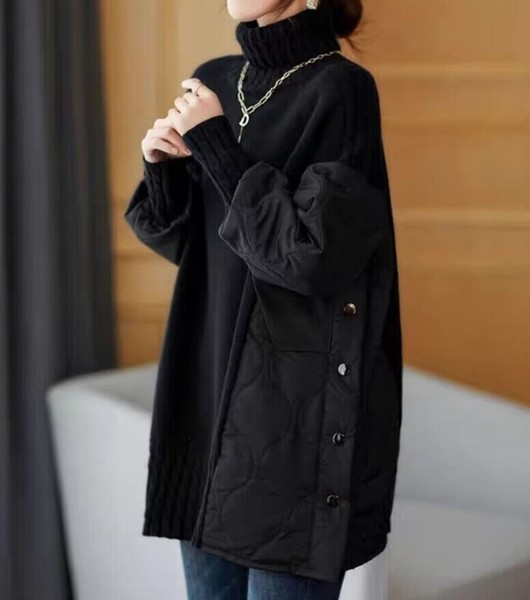 セーター 厚手 ゆったり 長袖 無地 冬 快適 レディース ファッション BQ675
