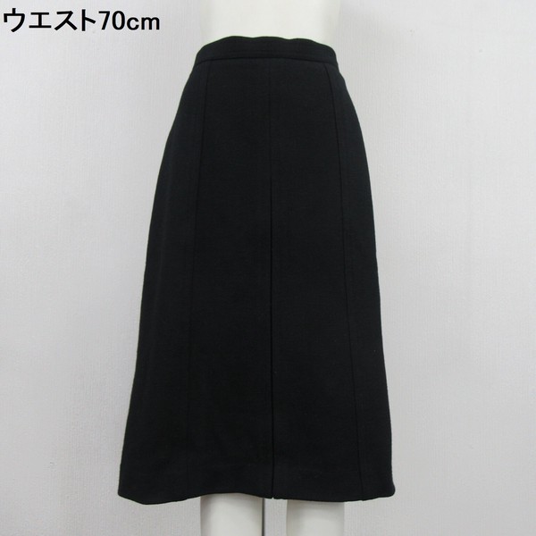 【10%OFF】【日本製】【秋冬】ウール混無地タック使いスカート 40843