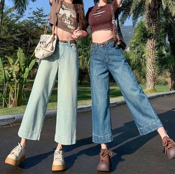 デニムパンツ 八分丈 ゆったり 快適 レディース ファッション SGG