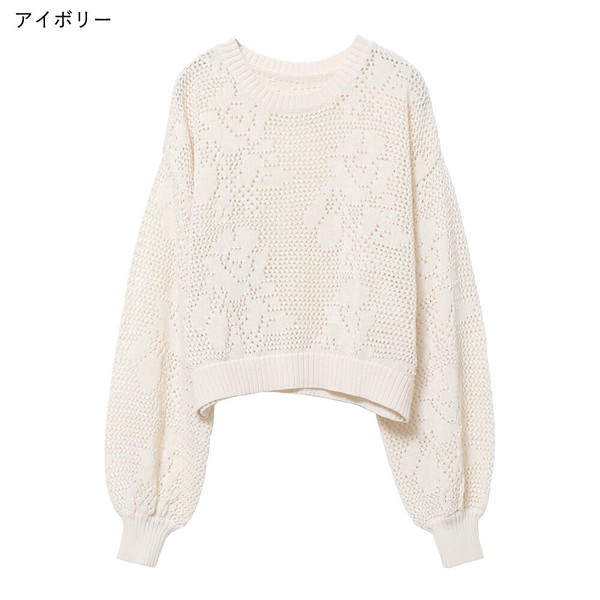【2025新作商品♪】透かし編みショートトップス