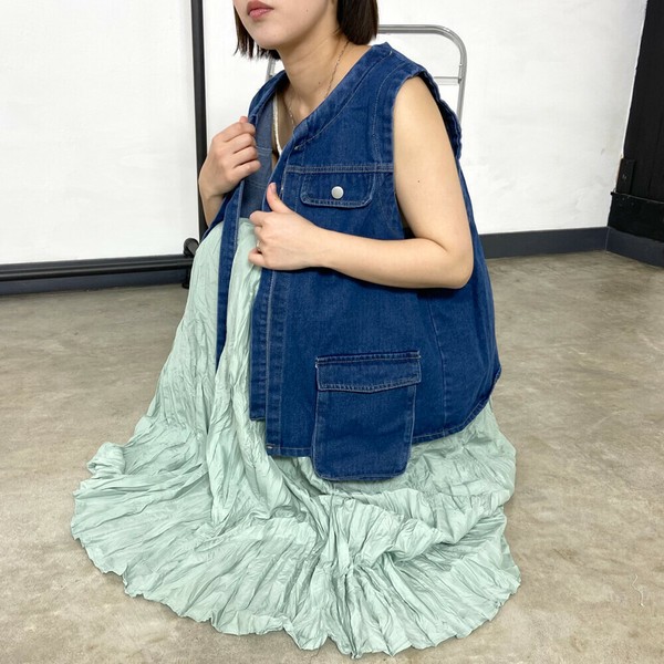 【2025新作】【大人気の為再入荷】ワッシャーマキシスカート　ヘム　ロング　春　夏