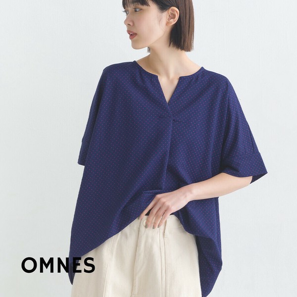 接触冷感レーヨンナイロンキーネック半袖プルオーバーTシャツ 春夏新作
