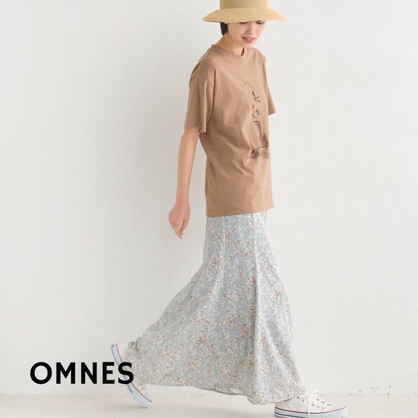 シフォンジョーゼットフラワーマーメイドスカート