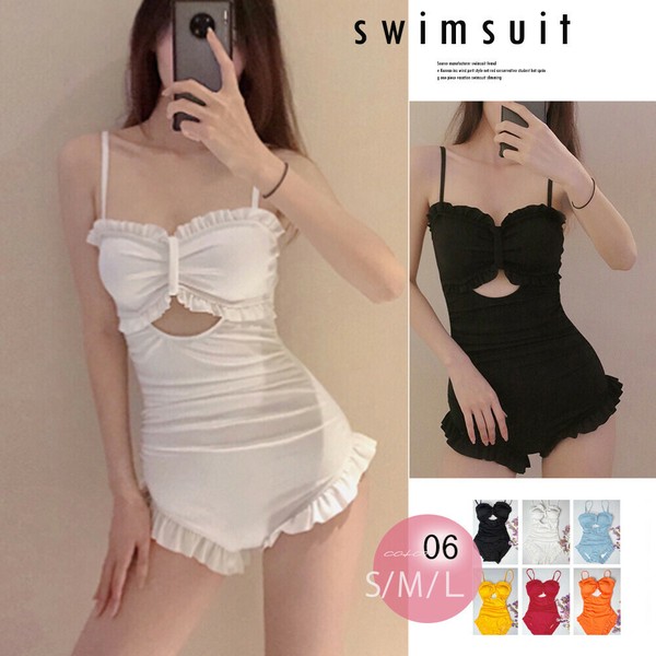ワンピース水着体型カバー大人可愛い