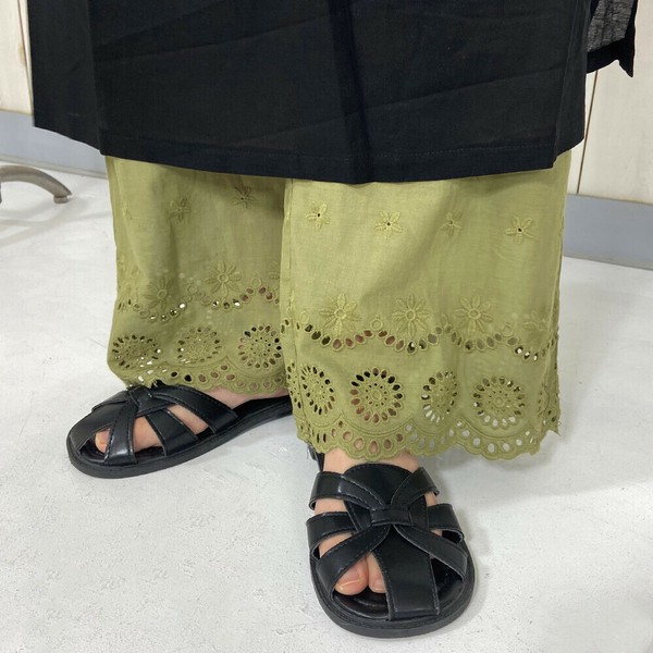 【2025新作】スカラップレースペチパンツ インナー　ワイド　ペチコート　レイヤード