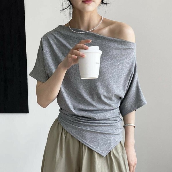 u27562トップス レディース Tシャツ 3色 シャツ プルオーバー セクシー 風 2025春夏新作