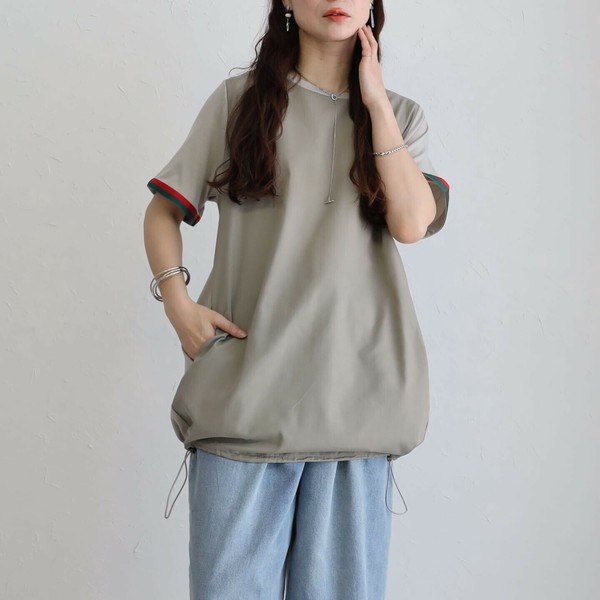 ラインテープドロストTシャツconfeito/hanahanaハナハナ2025新作春夏ss