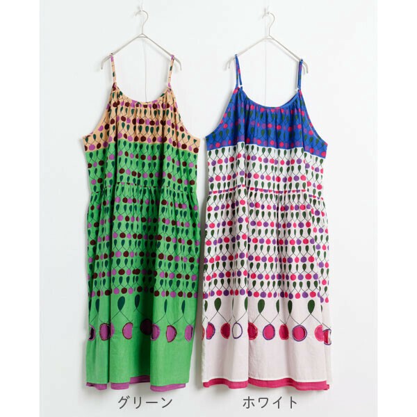 【2025年　Summer　予約商品】キャミワンピ　ホールチェリー