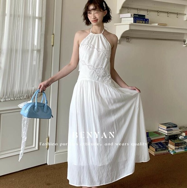 u27735トップス レディース ロングワンピース フレンチ セクシー 花柄 2025春夏新作