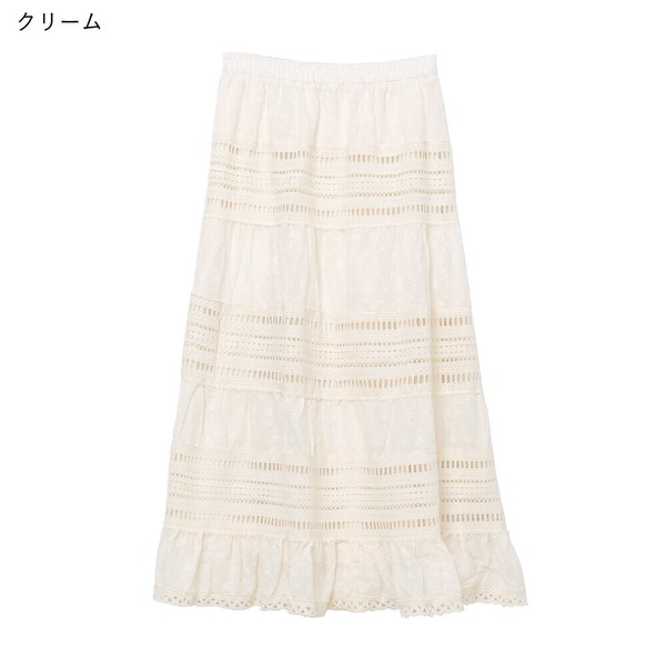 【2025新作商品♪】ティアードレースフレアスカート