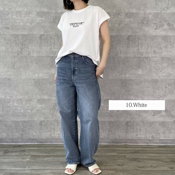 【AnnaKerryアンナケリー85252935】リネンライクフレンチスリーブTシャツ「2025夏物新作」