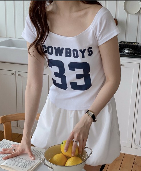 【2025春夏新作】COWBOYナンバリングボートネックT
