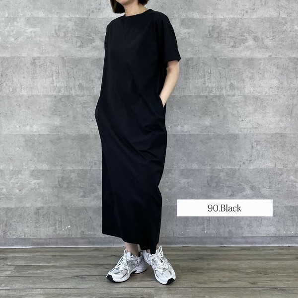 【AnnaKerryアンナケリー85252954】バックジップTシャツワンピース「2025夏物新作」