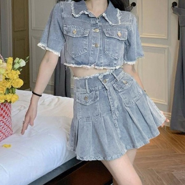 デニムセットアップ レディース 春夏