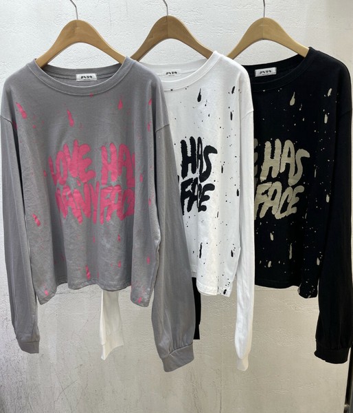 【2025秋冬新作】ペイントスプラッシュロゴロンT