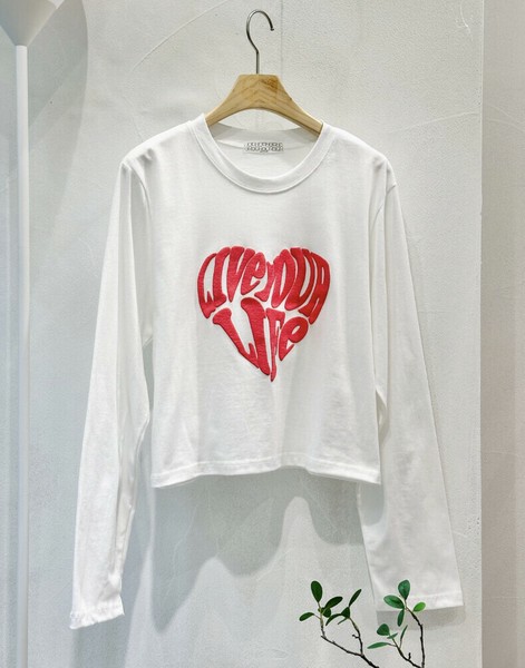 【2025秋冬新作】ラブハートクロップドカットソー