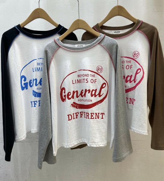 【2025秋冬新作】general ラグラン長袖Tシャツ