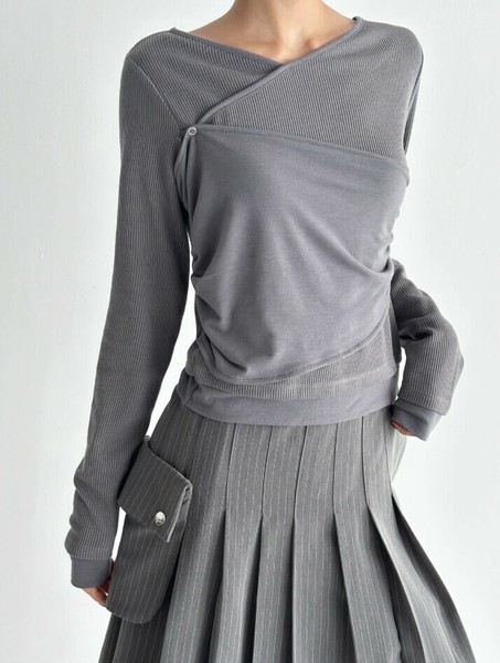 【2025秋冬新作】2WAYリブカットソー