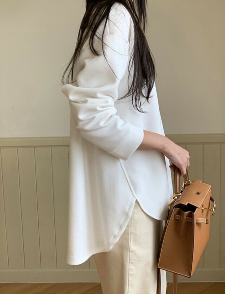 【2025秋冬新作】裾ラウンドアシンメトリーカットソー