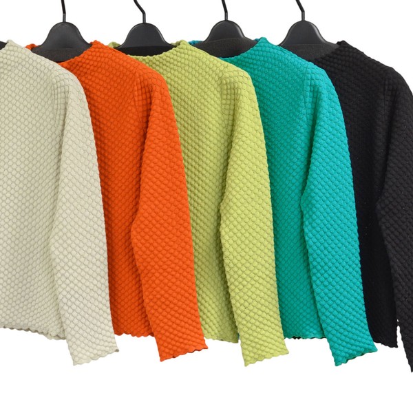 【2025冬物新作】【日本製】ウロコ柄ボトルネック