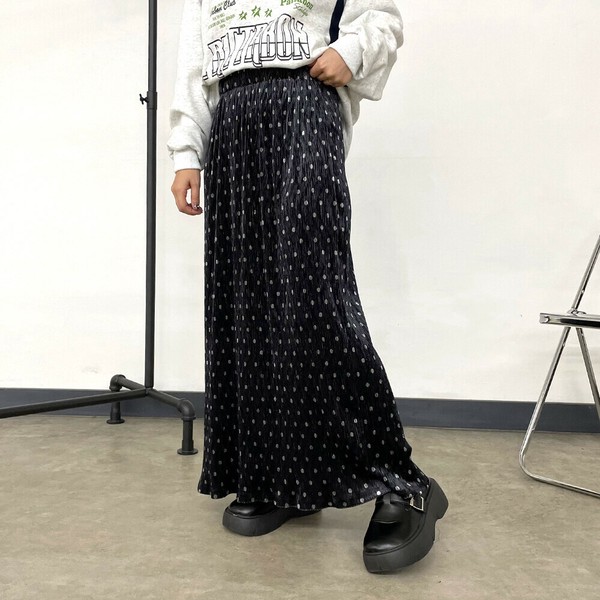 【2025新作】ベロアドットIラインスカート　水玉　ナロースカート　ロングスカート　ロンスカ　秋冬服