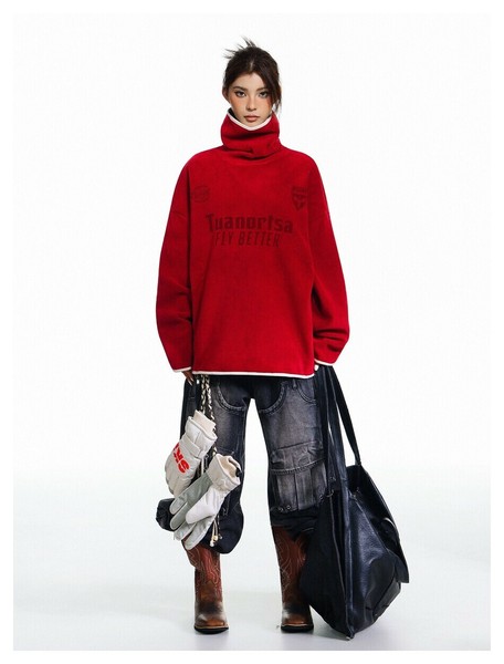 2025冬新作 スウェット ユニセックス ハイネック トップス アウター