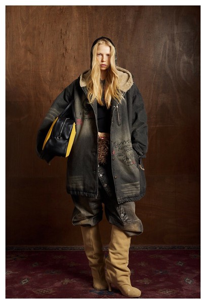 PQ0185 2025冬新作 アメリカン ジャケット トレンチコート ユニセックス ゆったりデニムジャケット