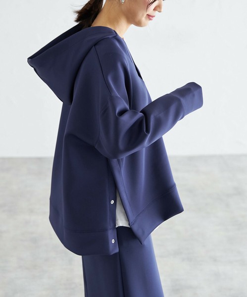 【WEB限定特別価格】最終価格！サイドスナップボタンVネックダンボールパーカー　セール　SKYpink東京