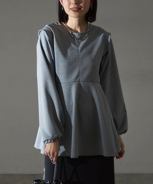 【WEB限定特別価格】最終価格！カットツイルペプラムプルオーバー　 skypink東京