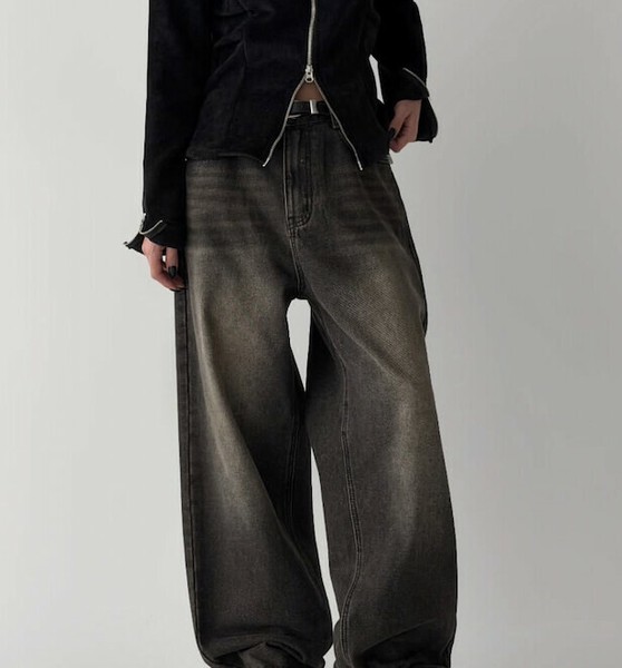 【2025秋冬新作】起毛バルーンワイドデニムパンツ