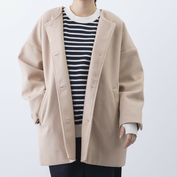 【入荷しました！】【2025冬物新作】フェイクウールコクーンシルエットショートコート