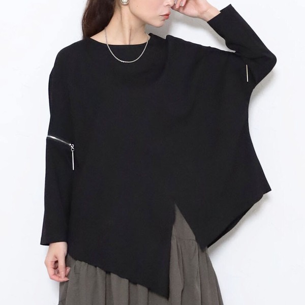 【2026新作　BRILLANTE bymode】 袖ファスナー大人モードなデザインプルオーバー　　BRILLANTE大阪