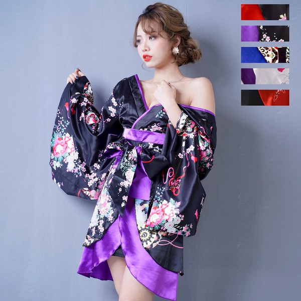 【再入荷】0696孔雀和柄着物ドレス 和柄 衣装 ダンス よさこい 花魁 コスプレ キャバドレス